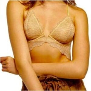 Free People *LUCIA* Bra / Sexy Lace Underwire In Wheat Sunset 32B NEW